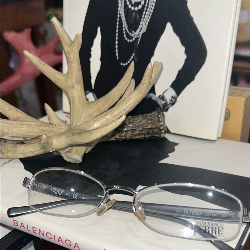 Gianfranco Ferre Metallic half rim demo‎ glasses